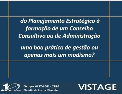 Do planejamento estrategico a formacao de conselho